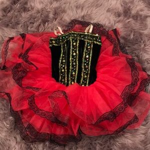 RED/BLACK/GOLD BALLET COSTUME